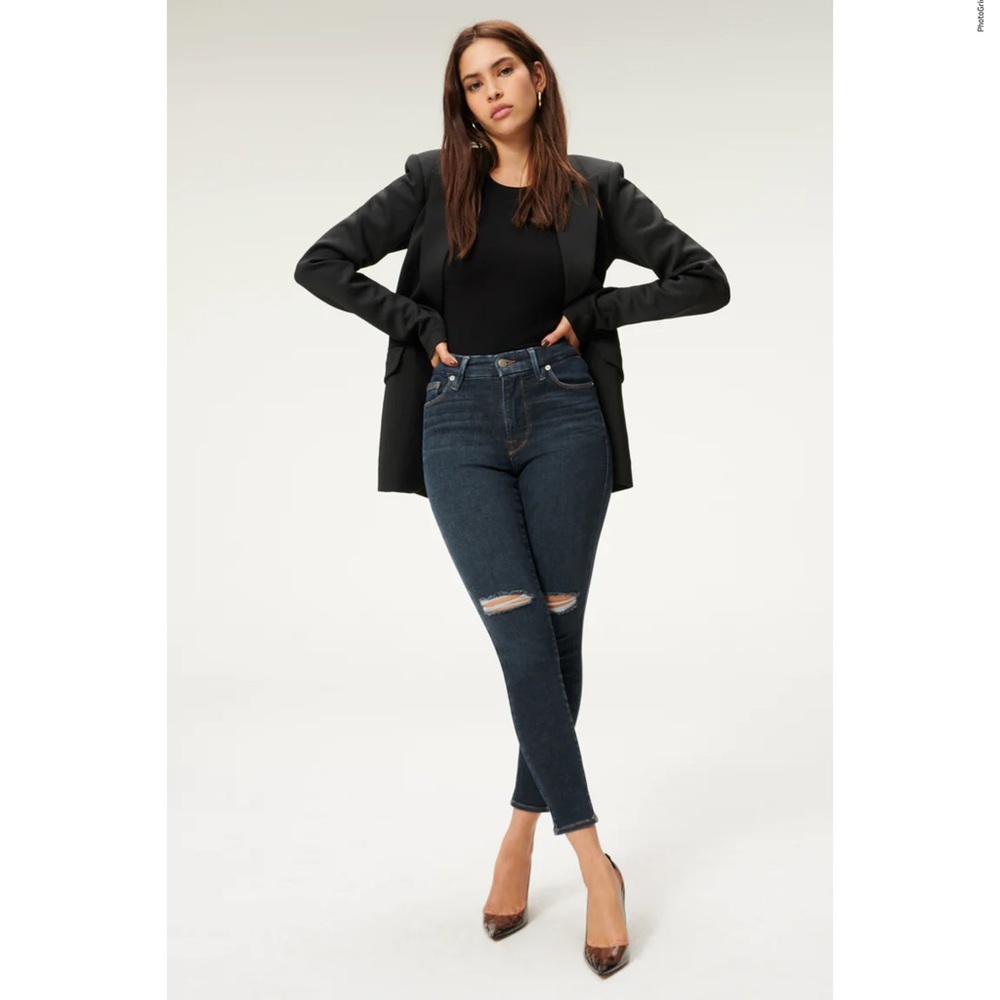 GOOD AMERICAN ALWAYS FOTS GOOD LEGS SKINNY JEANS BLUE SIZE 6-12